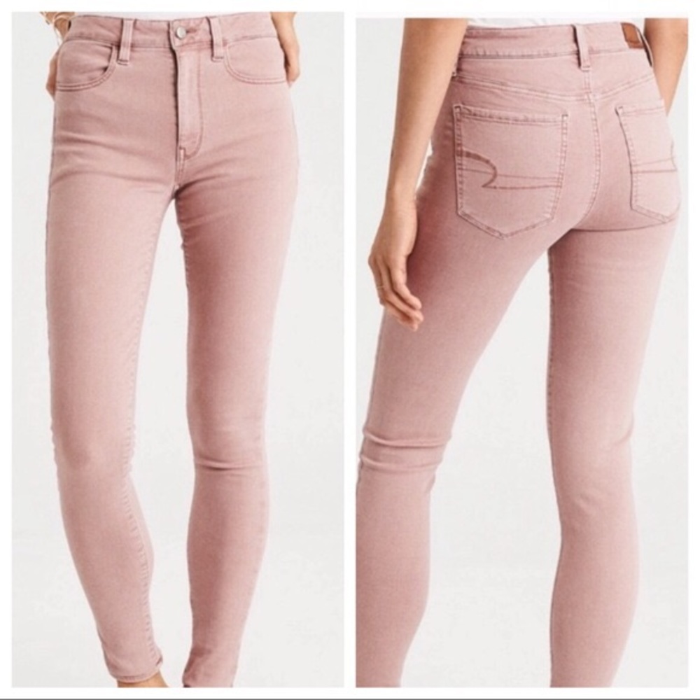 American Eagle Light Pink Skinny Jeans